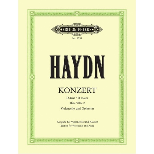 Concerto Hob 7B No 2 D Vc/Piano (Softcover Book)