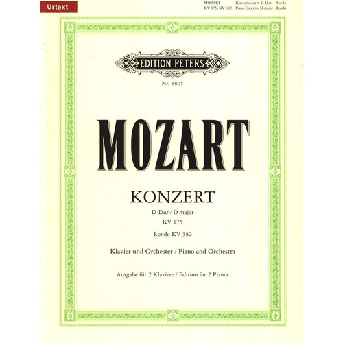 Concerto K 175 D for Piano 2 Pianos 4 Hands by Wolff Zacharias, Edition Peters