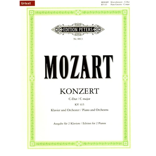 Mozart Concerto No. 13 in C K 415 for 2 Pianos 4 Hands, Edition Peters