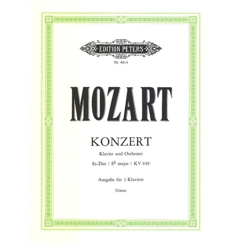 Concerto K. 449 E Flat for Piano by Wolfgang Amadeus Mozart - 2 Pianos 4 Hands, Edition Peters