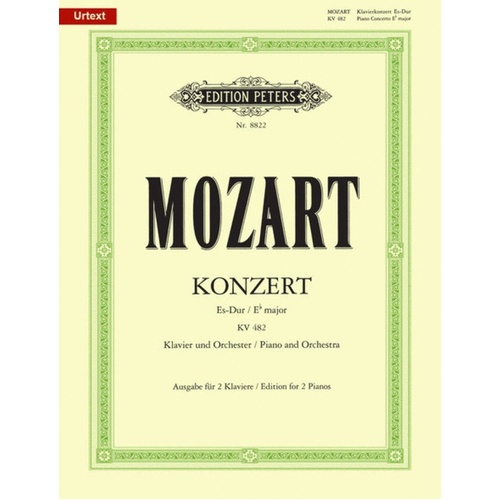 Concerto K 482 E Flat Ed Wolff Zacharias 2P 4H (Softcover Book)