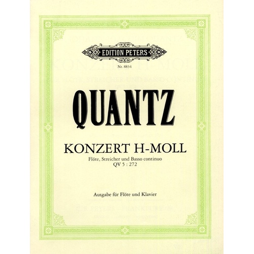 Concerto in B Minor QV5/272 for Flute by Johann Joachim Quantz, Edition Peters, 1 Page