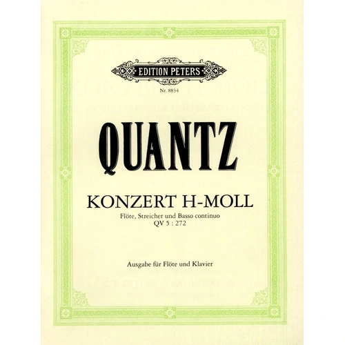 Concerto in B Minor QV5/272 for Flute by Johann Joachim Quantz, Edition Peters