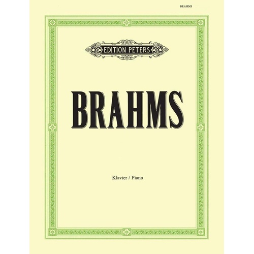 Brahms - 8 Piano Pieces Op 76 Urtext Edition Peters