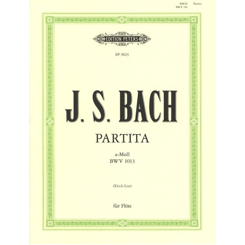 Bach Partita in A Minor BWV 1013 for Flute Solo Urtext Edition by Erich List