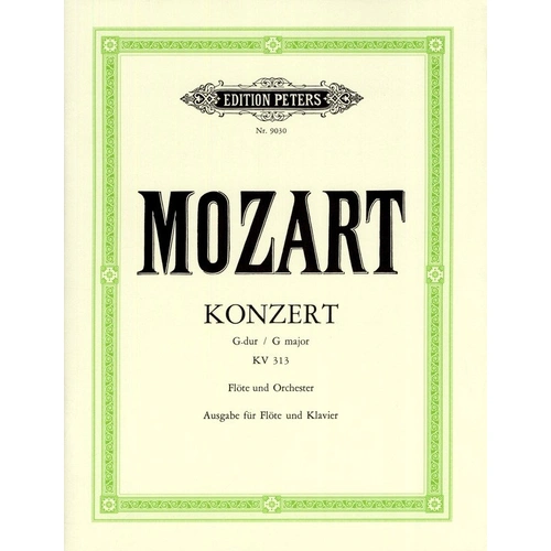 Mozart - Concerto No 1 in G Major K 313 for Flute/Piano Urtext Edition