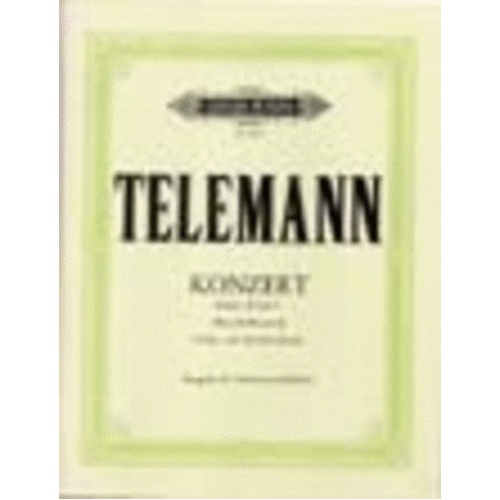 Concerto B Flat Pisendel for Violin by Telemann, Edition Peters, 1 Page