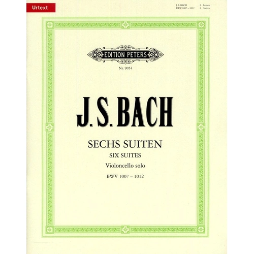 Bach - 6 Suites BWV 1007-1012 for Cello Solo, Edited by Rubardt, Edition Peters