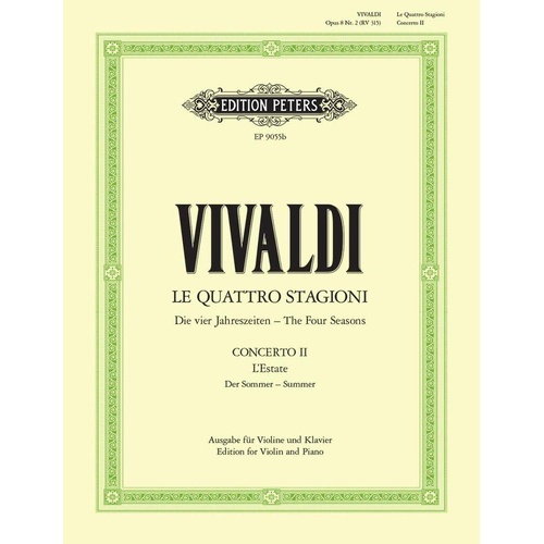Vivaldi - Four Seasons Summer Concerto G Minor Op. 8 No. 2 for Violin