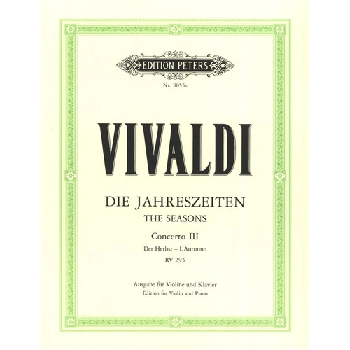Vivaldi - Four Seasons Autumn Concerto Op. 8 No. 3 for Violin and Piano