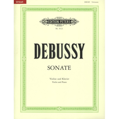 Debussy - Sonata in G Minor for Violin/Piano Urtext, Edition Peters, 1 Page