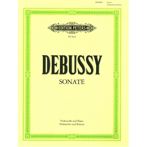 Sonata for Cello by Claude Debussy, Edition Peters, 1 Page