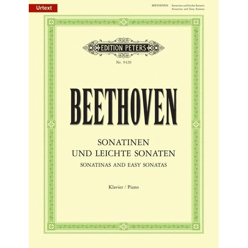 Sonatinas and Easy Sonatas for Piano by Ludwig van Beethoven, Edition Peters, Piano Solo Format