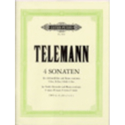 Telemann - 4 Sonatas for Treble Recorder and Piano F Major, B Flat Major, F Minor, C Major