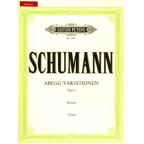 Abegg Variations Op 1 Urtext Ed Kohler (Softcover Book)