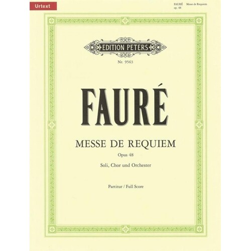Faure - Requiem Op 48 Full Score Book