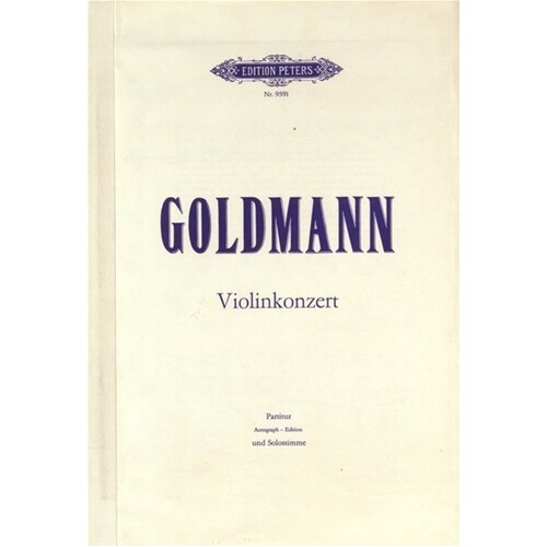 Goldmann - Violin Concerto Score/Solo Part (Music Score) Book