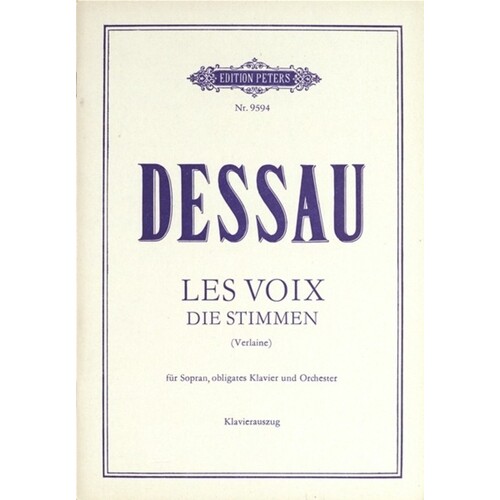 Dessau - Les Voix Soprano/Piano Score (Softcover Book)