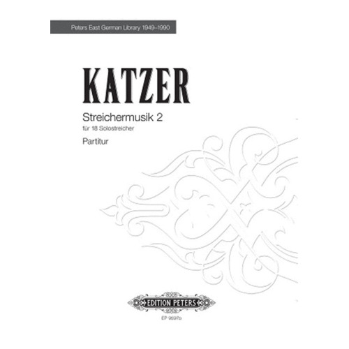 Katzer - String Music I For 18 Solo Strings Score Book