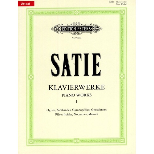 Satie Piano Works Volume 1 Urtext Edition by Eberhardt Klemm