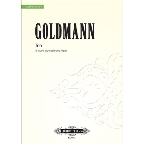 Goldmann - Trio For Oboe/Cello/Piano (Set Of Parts) Book