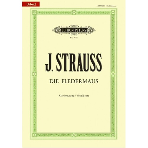 Strauss - Die Fledermaus Vocal Score (Softcover Book)