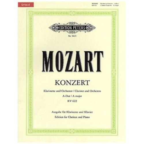 Concerto K 622 A clarinet In A/Piano Urtext (Softcover Book)