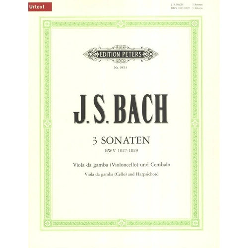 Bach - 3 Sonatas for Viola da Gamba Arranged for Cello and Piano
