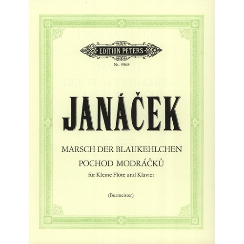 Janacek - Marsch der Blaukehlchen for Piccolo/Piano, Edition Peters, Flute, 1 Page