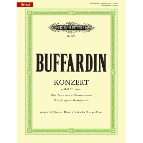Buffardin - Concerto E Minor Flute/Piano (Softcover Book)