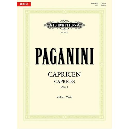 Paganini - 24 Caprices Op 1 Violin Solo Urtext (Softcover Book)