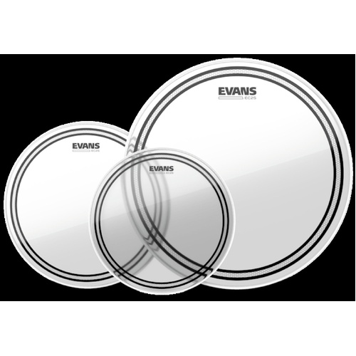 Evans EC2S Clear Tom Pack with 14 Inch HD Dry Snare Batter - Includes 12", 13", 16" Tom Heads and 14" Snare Head