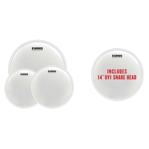 Evans UV1 Coated Drumhead Pack - 12", 13", 16" with 14" UV1 CTD