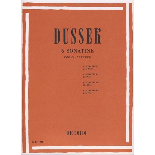 6 Sonatinas For Piano Op 20 Book