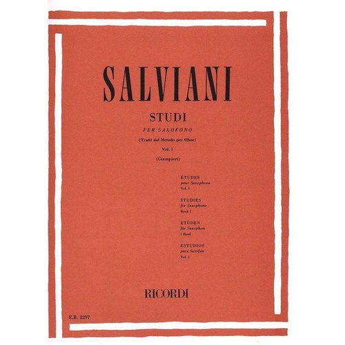 Studies For Saxophone Book 1 Book