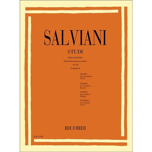 Studies For Saxophone Book 2
