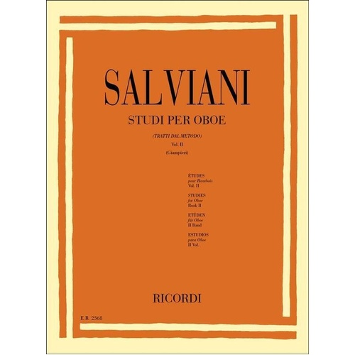 Salviani Studies for Oboe Vol 2 - Ricordi