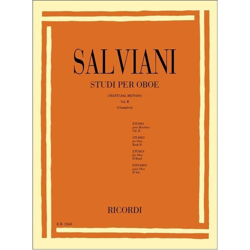 Salviani Studies for Oboe Vol 2 by Ricordi