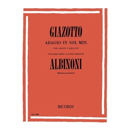 Albinoni - Adagio in G Minor for Piano Solo
