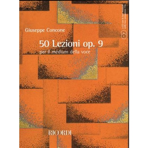 50 Lessons Medium Voice Op 9 Book/2CDs Book