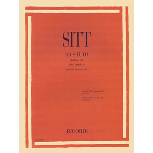 60 Studies From Op 32 Violin Ed Zanettovich Book