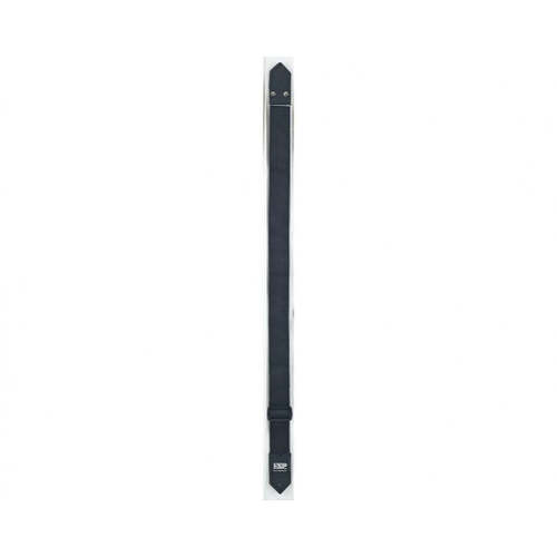 ESP S17L Guitar Strap Black Nylon w/ Leather Ends 168cm Long