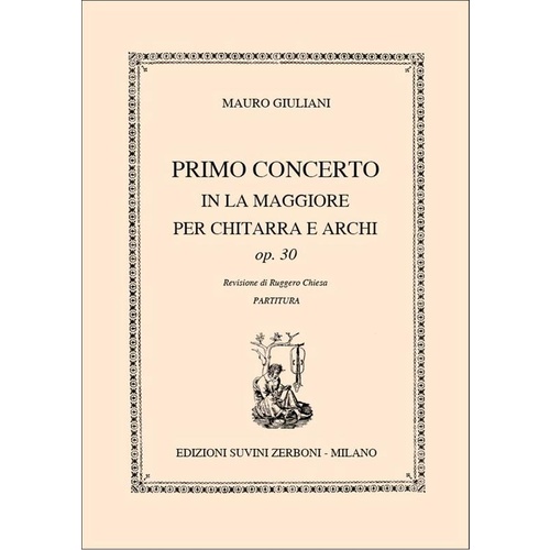 Guiliani - Concerto A Major Op 30 Guitar/Strings Score Book