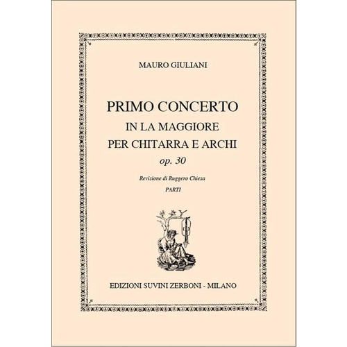 Guiliani - Concerto A Major Op 30 Guitar/Strings Parts Book