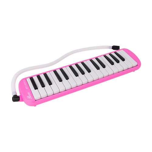 East Top 32-Key Professional Mouth Melodica with Bag, Short Mouthpiece, and Soft Tube - Magenta