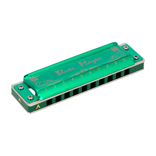 East Top PRO20 10 Hole Harmonica in A with Brass Reed Plate and Stainless Steel Cover