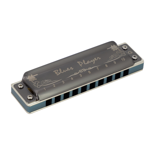 East Top PRO20AL 10 Hole Blues Harmonica A with Aluminium Comb and Phosphor Bronze Reeds