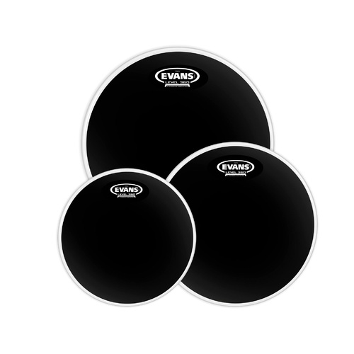 Evans Black Chrome Tompack, Fusion (10 inch, 12 inch, 14 inch) *SKIN ONLY*