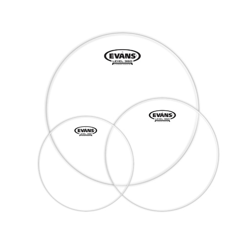 Evans G1 Tompack Clear, Rock (10 inch, 12 inch, 16 inch) *SKIN ONLY*