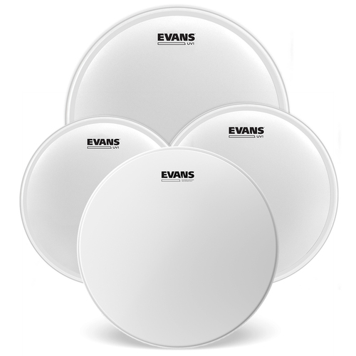 Evans Tompack UV1 Coated - Rock 10", 12", 16" + FREE 14" B14G1RD